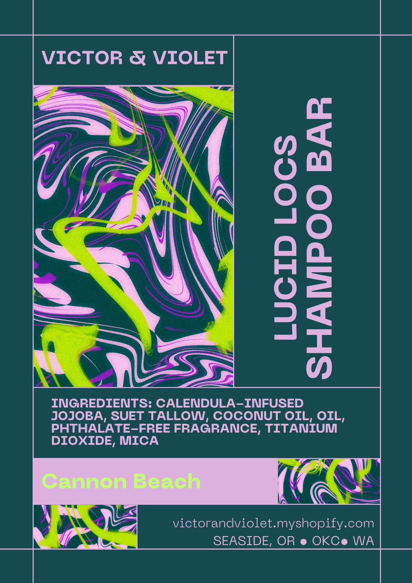 LUCID LOCS Cannon Beach Tallow & Jojoba Shampoo Bar
